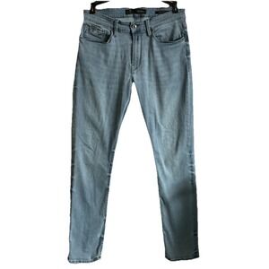 Guess Slim Straight Blue Jeans Distressed Los Angeles 1981 Mens Size 34x32